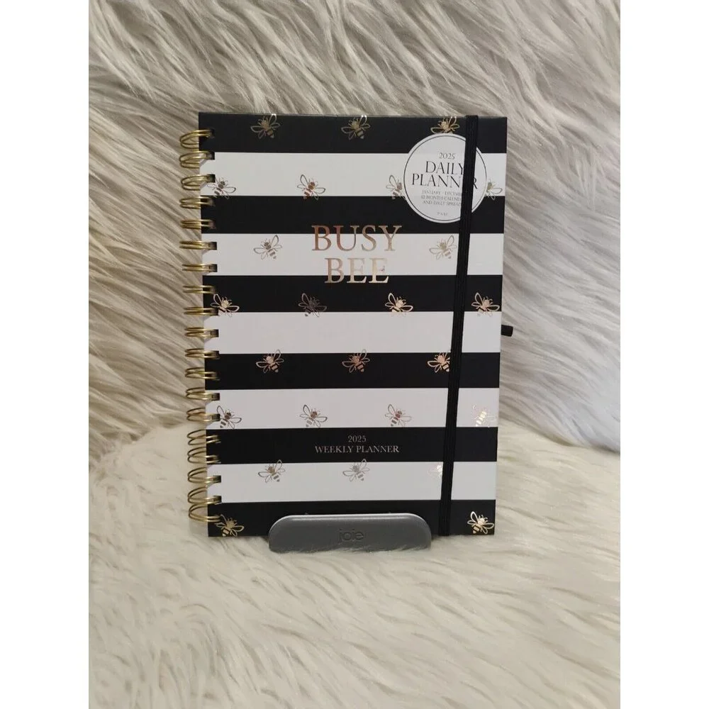 BUSSY BEE DAILY PLANNER 2025  7'' X 10''  WEEKLY PLANNER   HARD COVER NEW